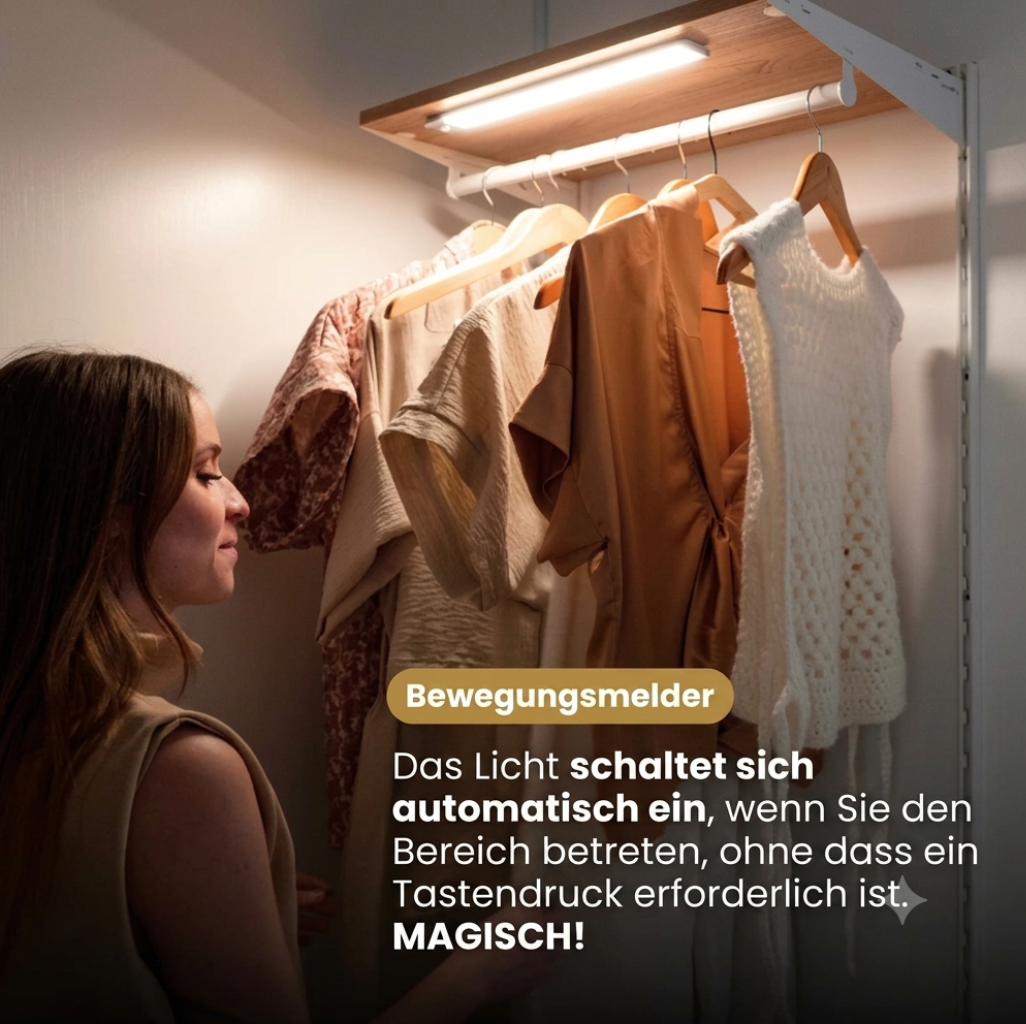 Klynero Kabelloser LED-Streifen mit Bewegungsmelder