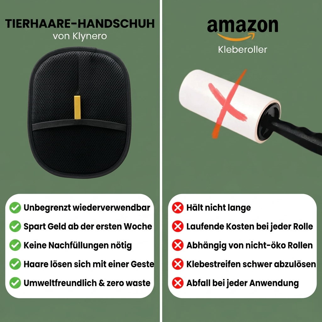 Klynero Anti-Haar – Wiederverwendbarer & umweltfreundlicher Tierhaare-Handschuh