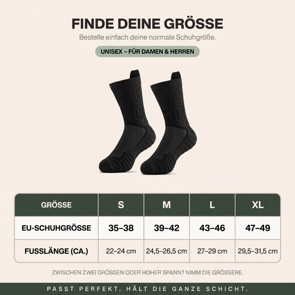 Klynero StandFest – Komfort-Arbeitssocken